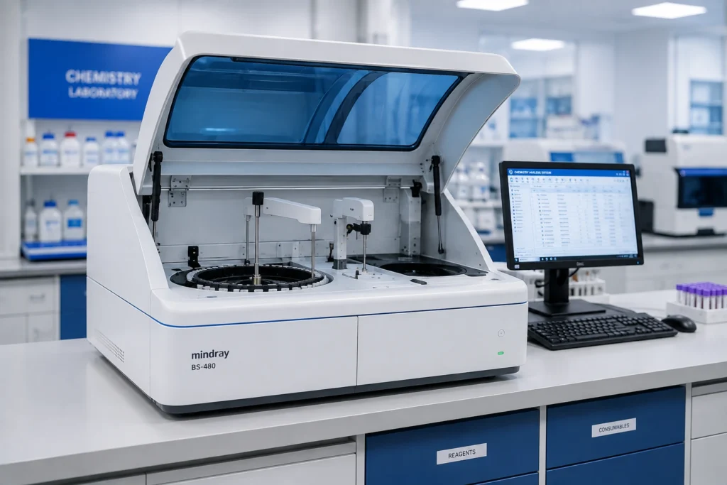 Automated chemistry analyzer in Mayo Health laboratory Peshawar
