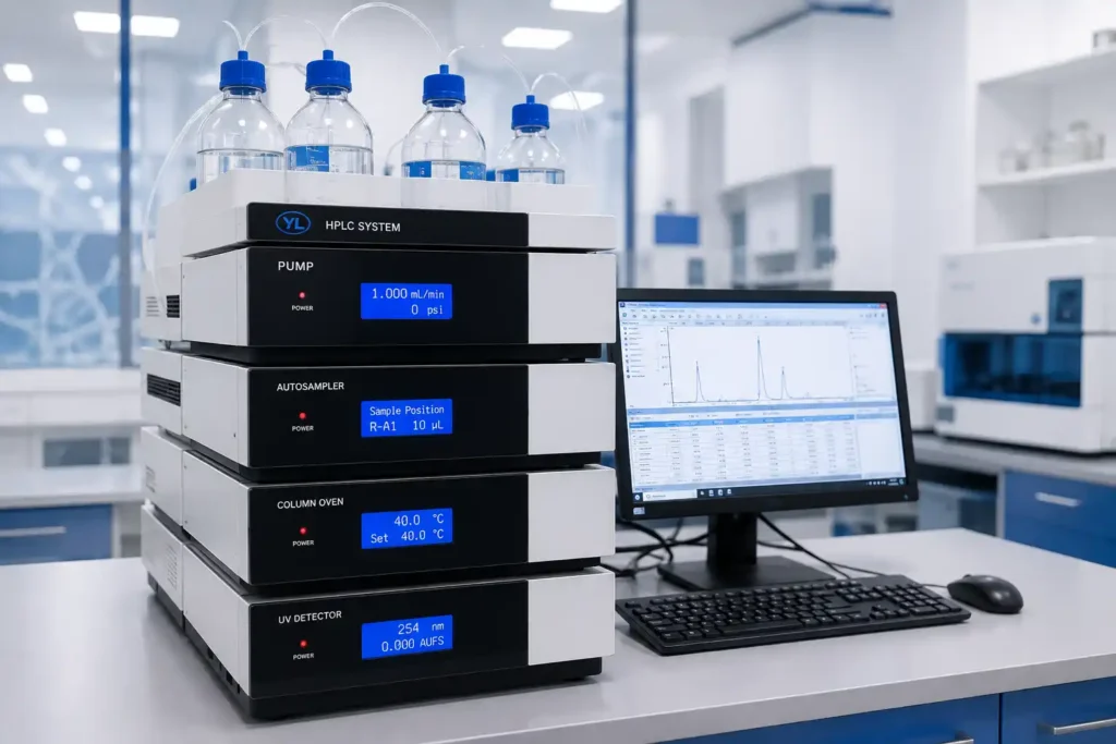 HPLC system used for laboratory testing at Mayo Health Peshawar