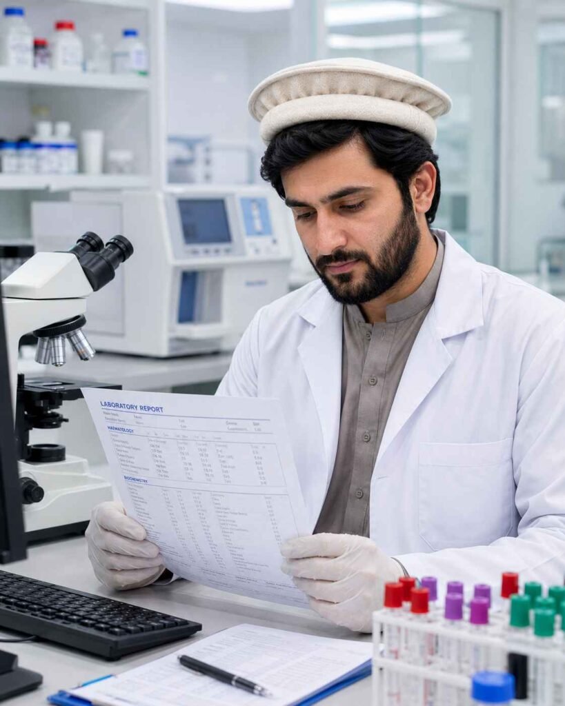 Modern laboratory equipment at Mayo Health Peshawar